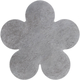 Tapis SHAPE 3106 Shaggy Fleur - gris en peluche, a 80x80 cm
