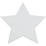 Tapis SHAPE 3148 Shaggy Star - ivoire en peluche,  80x80 cm