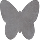 Tapis SHAPE 3150 Shaggy Papillon - gris en peluche 80x80 cm