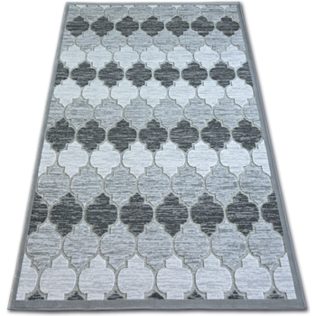 Hall In The Wall Tapis Rugsx Tapis ACRYLIQUE YAZZ 3766 gris Trèfle Marocain 133x190 cm Gris