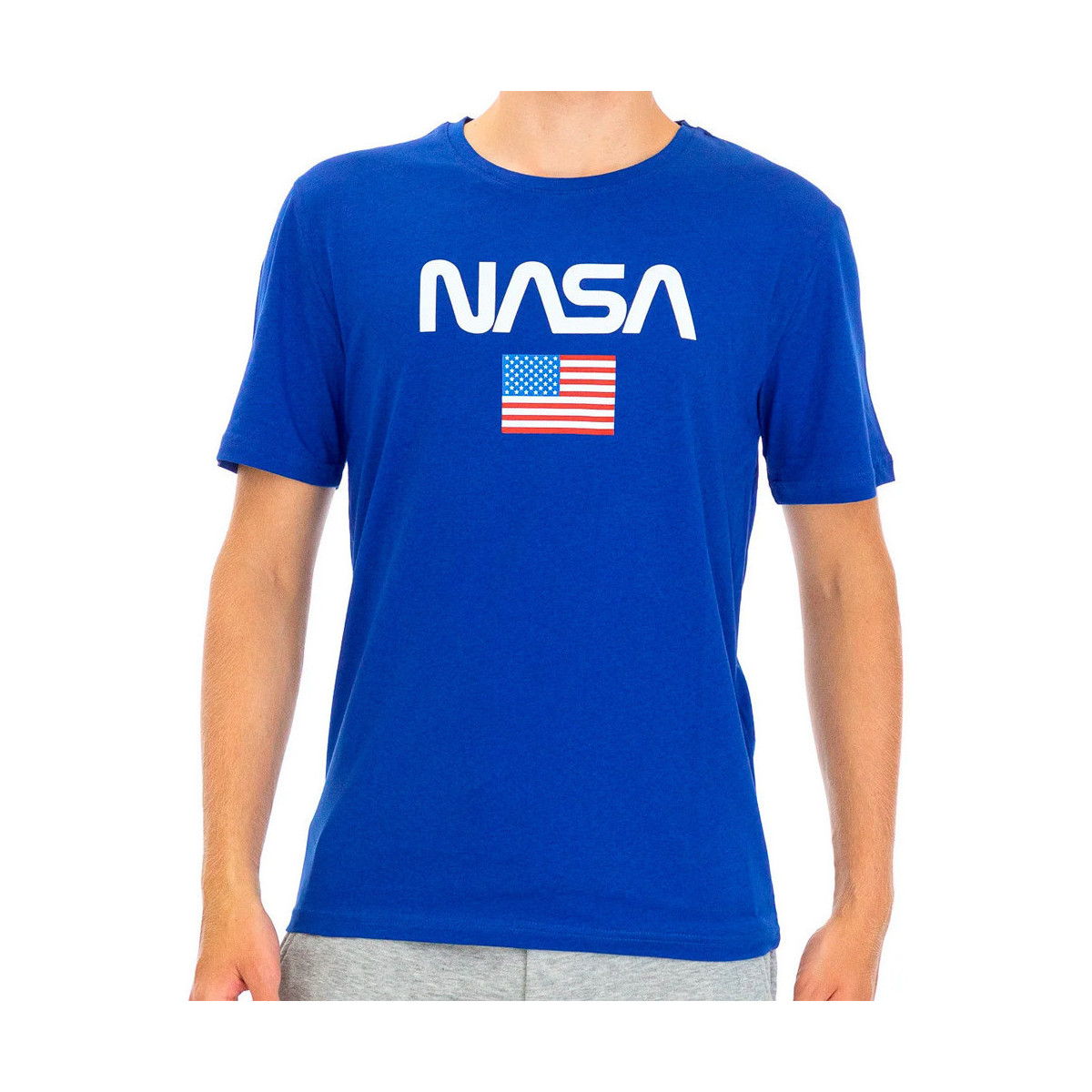 Vêtements Homme T-shirts manches courtes Nasa -NASA40T Bleu