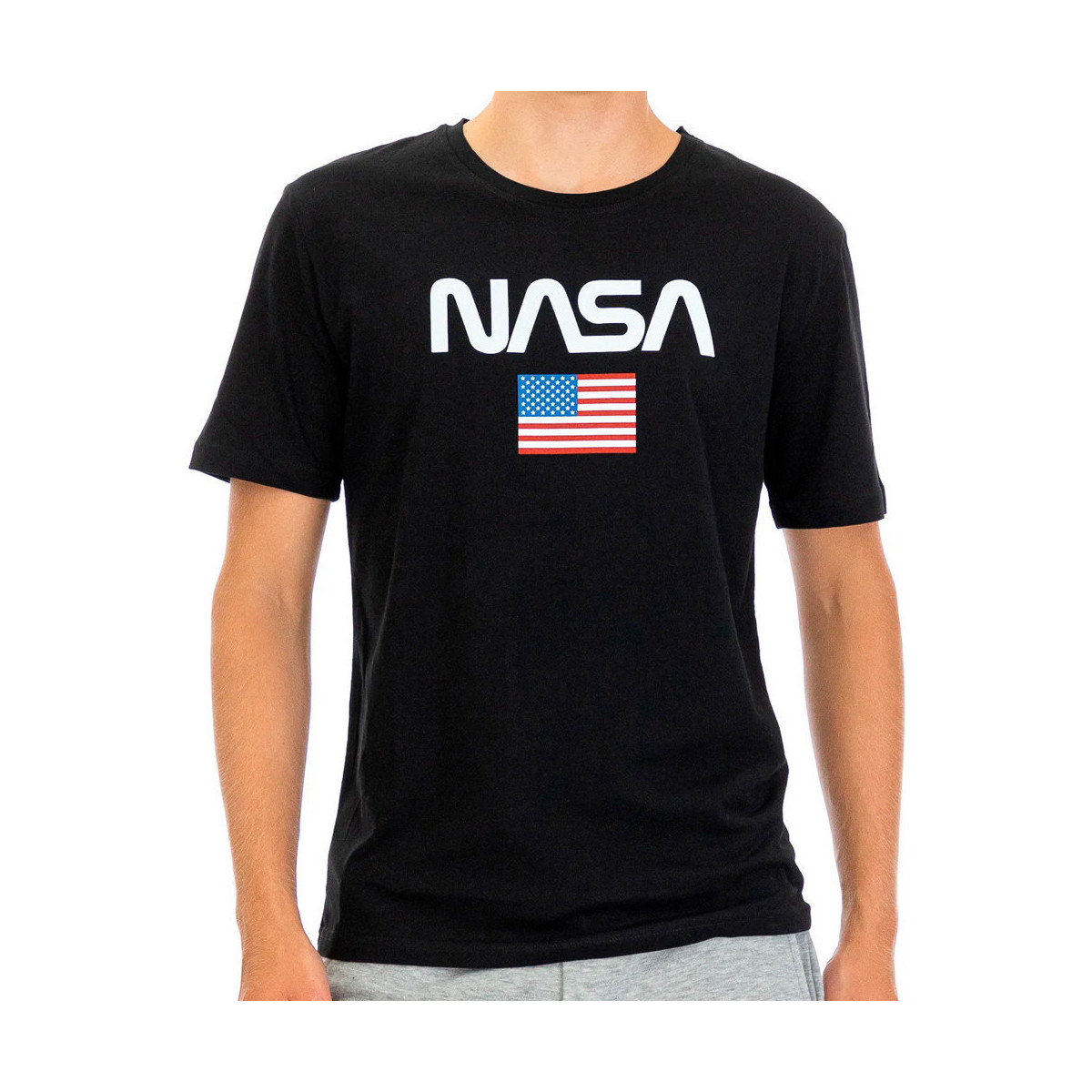 Vêtements Homme T-shirts manches courtes Nasa -NASA40T Noir