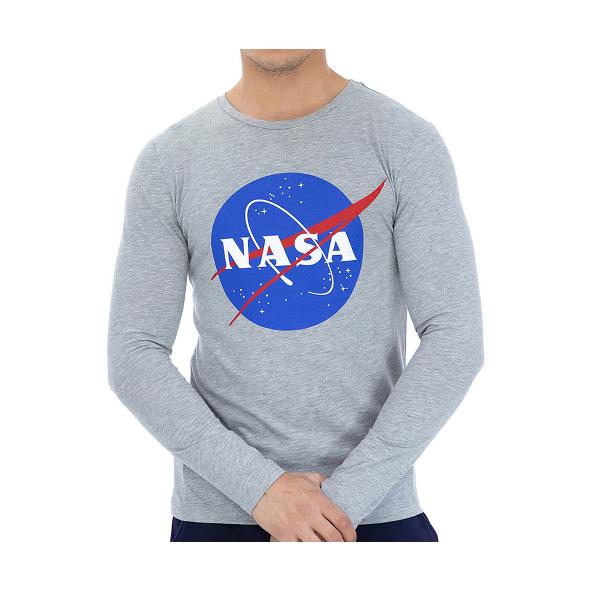 Vêtements Homme abstract patter zip hoodie Blau Nasa -NASA10T Gris