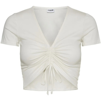 Vêtements Femme T-shirts & Polos Noisy May T-shirt blanc à manches courtes réglable Blanc