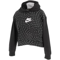Vêtements Fille Sweats cent Nike Printed hoodie girl Noir