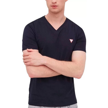 Vêtements Homme T-shirts manches courtes Guess Classic logo triangle Bleu