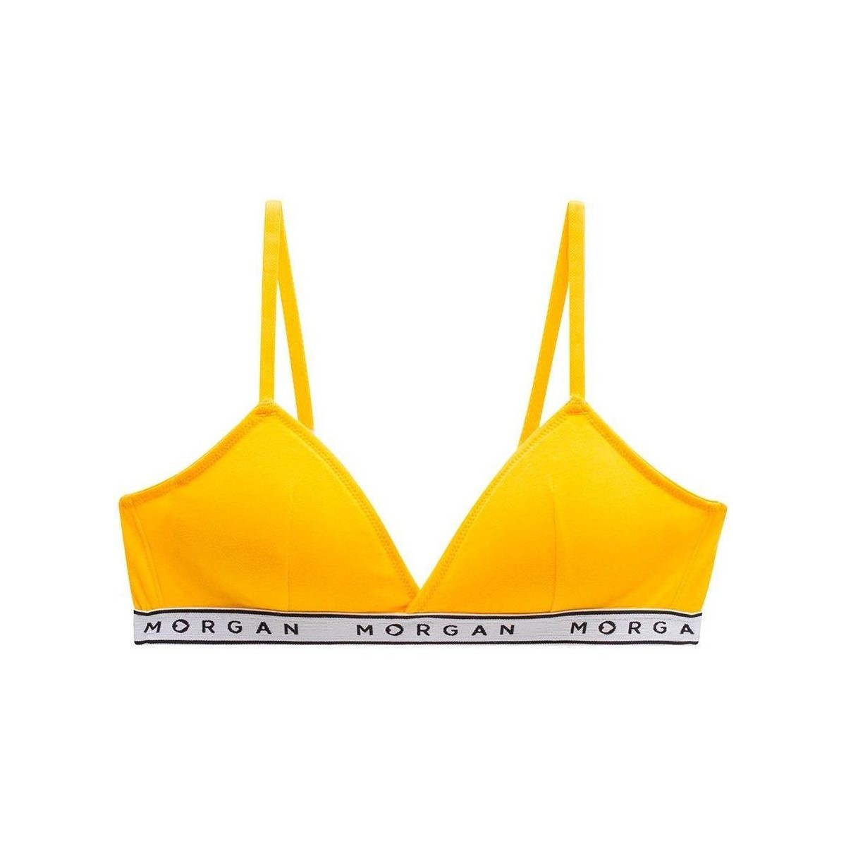 Sous-vêtements Fille Triangles / Sans armatures Morgan Soutien-gorge triangle coques amovibles en coton jaune Isa Jaune