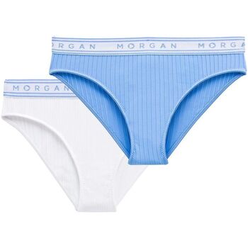Sous-vêtements Fille Culottes & slips Morgan Lot de 2 slips bleu & blanc Jess Bleu