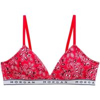 Sous-vêtements Fille Triangles / Sans armatures Morgan Soutien-gorge triangle coques amovibles en coton rouge Isa Rouge