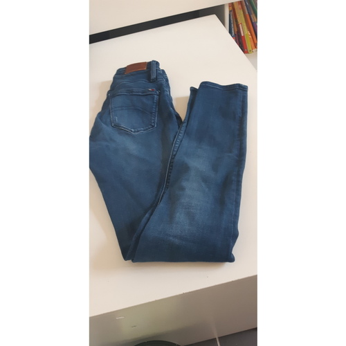 Tommy Hilfiger Jeans taille haute slim Tommy hilfiger Bleu - Vêtements Jeans  slim Femme 29,00 €