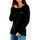 Vêtements Femme T-shirts manches longues Morgan 222-tcoeur Noir
