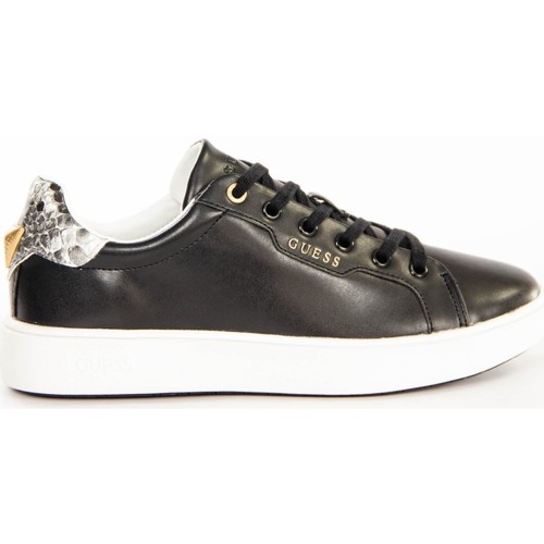 Chaussures Femme Baskets basses Guess Classic gold triangle Noir