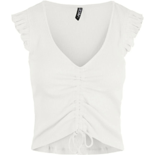 Vêtements Femme Débardeurs / T-shirts Tommy sans manche Pieces T-shirt blanc sans manches réglable Blanc