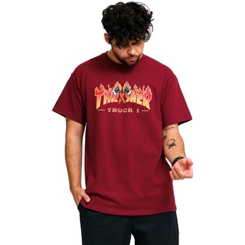 Thrasher Bordeaux - Vêtements T-shirts manches courtes Homme 46,99 €