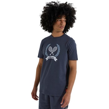 Vêtements Homme SikSilk Schimmerndes Funktions-T-Shirt in Schwarz Ellesse  Bleu