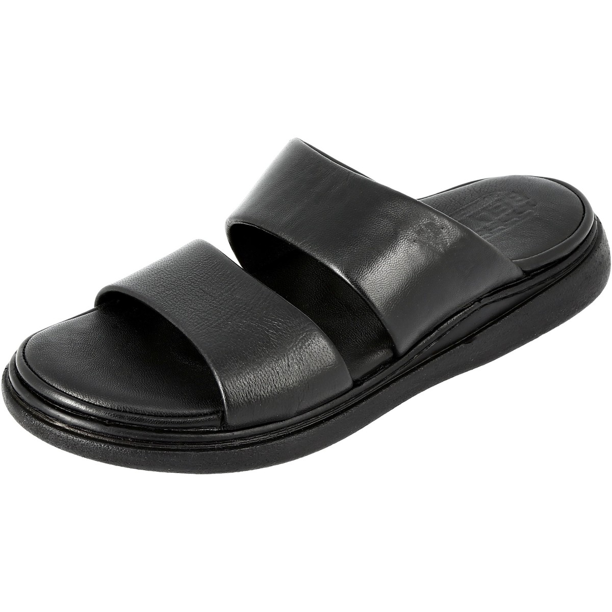 Chaussures Homme Mocassins Belym Mules sandales Médicale homme en cuir noir 07 Noir