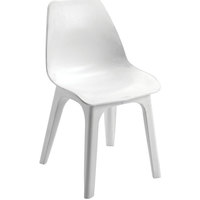 Maison & Déco Chaises Progarden Chaise en résine Eolo Blanc 45,5x48,5x81cm Blanc