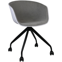 Maison & Déco Chaises Thinia Home Chaise de bureau à roulettes Simply Grey 78,6x54x49cm Gris