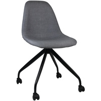 Maison & Déco Chaises Thinia Home Chaise de bureau avec roulettes Basic Grey 85,7x46,5x55,5cm Gris