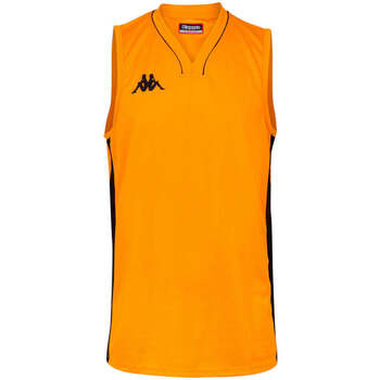 Vêtements Garçon Débardeurs / T-shirts sans manche Kappa Maillot Basket Cairo Orange, noir