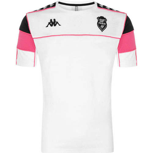 Vêtements Garçon T-shirts manches courtes Kappa T-shirt Arari Stade Français Paris Blanc