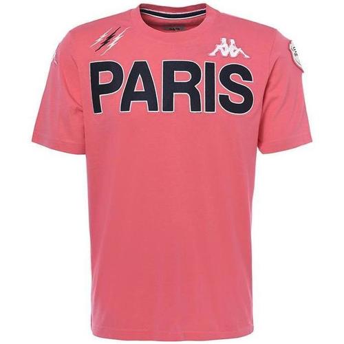 Vêtements Garçon T-shirts manches courtes Kappa T-shirt YJ8MZ Eroi Tee Stade Français Paris Rose