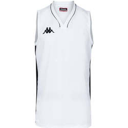 Vêtements Garçon Débardeurs / T-shirts sans manche Kappa Maillot Basket Cairo Blanc, noir