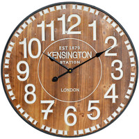 Maison & Déco Horloges Thinia Home Vintage Dark Wooden Wall Clock Ø60cm Marron