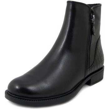 Chaussures Femme Boots Tamaris Femme Chaussure, Bottine, Cuir Douce, Zip-25002 Noir