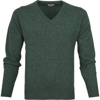 sweat-shirt william lockie  pull laine moorland vert 