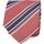 Vêtements Homme Serviettes de plage Cravate Soie Rayures F91-10 Rouge