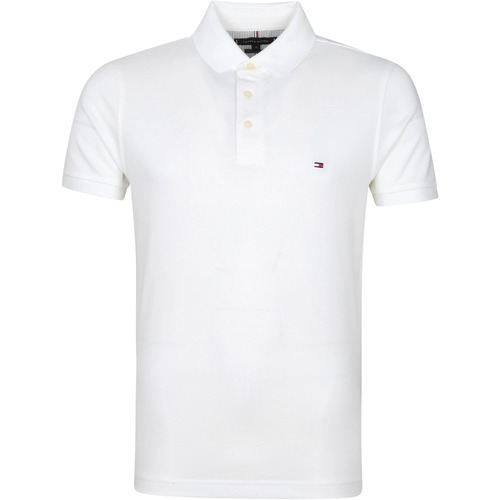 Vêtements Homme Dotted Collared Polo Shirt Tommy Hilfiger Polo 1985 Blanc Blanc