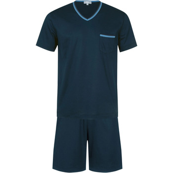 Vêtements Homme Pyjamas / Chemises de nuit Mey Pyjama Short Bleu Foncé Bleu