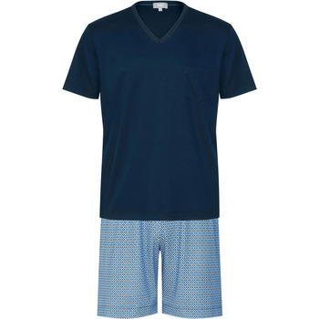Vêtements Homme Pyjamas / Chemises de nuit Mey T-shirt Noblesse Olympia Blanc Bleu
