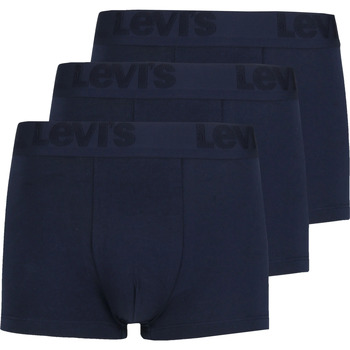 caleçons levis  boxer-shorts lot de 3 bleu foncé uni 