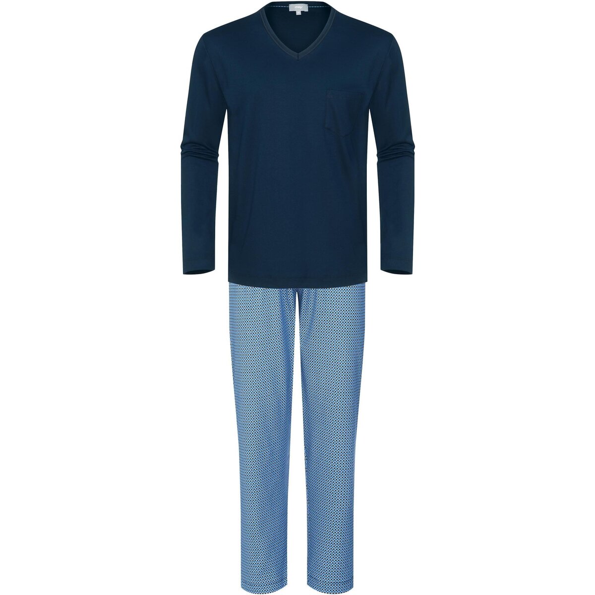 Vêtements Homme Pyjamas / Chemises de nuit Mey Pyjama Long Bleu Bleu