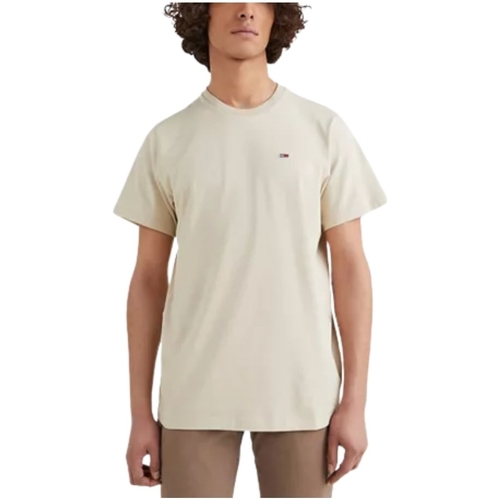 Vêtements Homme T-shirts & Polos Tommy Jeans T Shirt Homme  Ref 57322 ACM Sable Beige