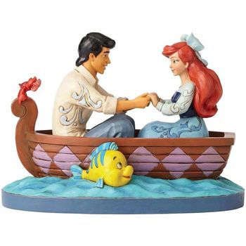 Diam 30 cm Statuettes et figurines Enesco Figurine de Collection Ariel et Prince Eric Multicolore