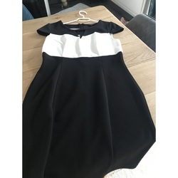 Vêtements Femme Robes courtes Morgan Robe noire et blanche Noir
