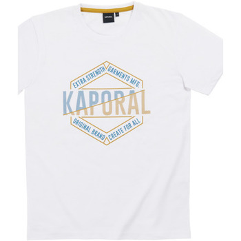 Vêtements Garçon T-shirts manches courtes Kaporal TEE SHIRT PRINT - WHITE - 10 ans Blanc