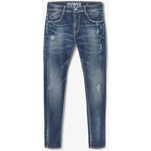 Vêtements Homme Jeans Le Temps des Cerises Power skinny 7/8ème jeans destroy bleu Bleu