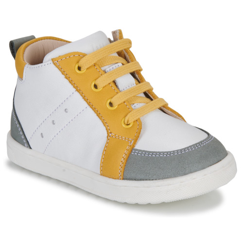 Chaussures Enfant Baskets montantes Little Mary CAMILLE Blanc / Safran