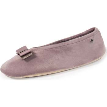 Chaussures Femme Chaussons Isotoner Chaussons Ballerines nœud gros-grain Taupe