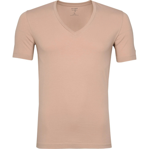 Vêtements Homme T-shirts & Polos Olymp T-Shirt Col-V Nude Marron