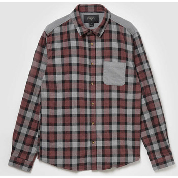 Vêtements Homme Chemises manches longues M 35 cm - 40 cmises Chemise balf à carreaux bordeaux et gris Rouge