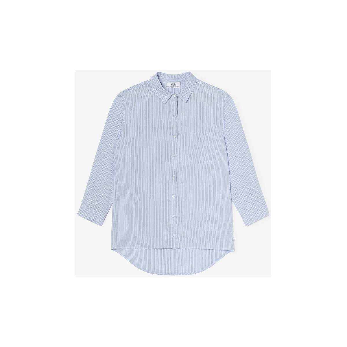 Vêtements Fille Chemises / Chemisiers Le Temps des Cerises Chemise oversize basegi à rayures bleu ciel Bleu