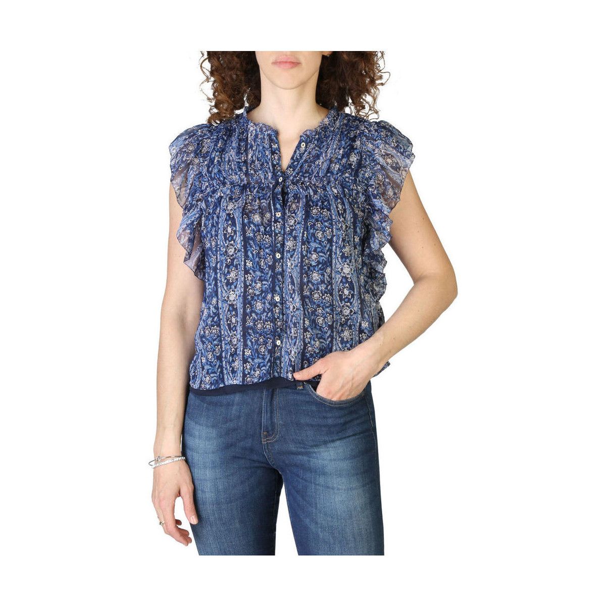 Vêtements Femme Chemises / Chemisiers Pepe jeans - janel_pl304240 Bleu