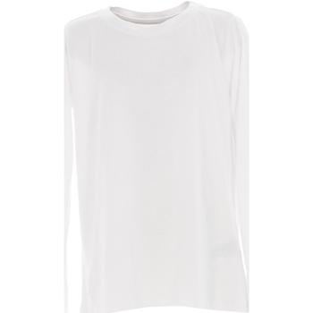 Vêtements Fille T-shirts detail manches longues Teddy Smith Ticia 2 blc ml tee girl Blanc