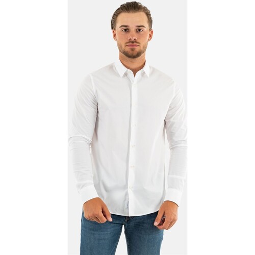 Vêtements Homme Chemises manches longues Calvin Klein jacket Jeans j30j319065 Blanc