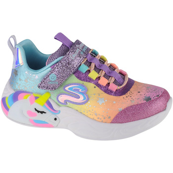 Chaussures Fille Baskets basses Skechers wide S-Lights Unicorn Dreams Multicolore